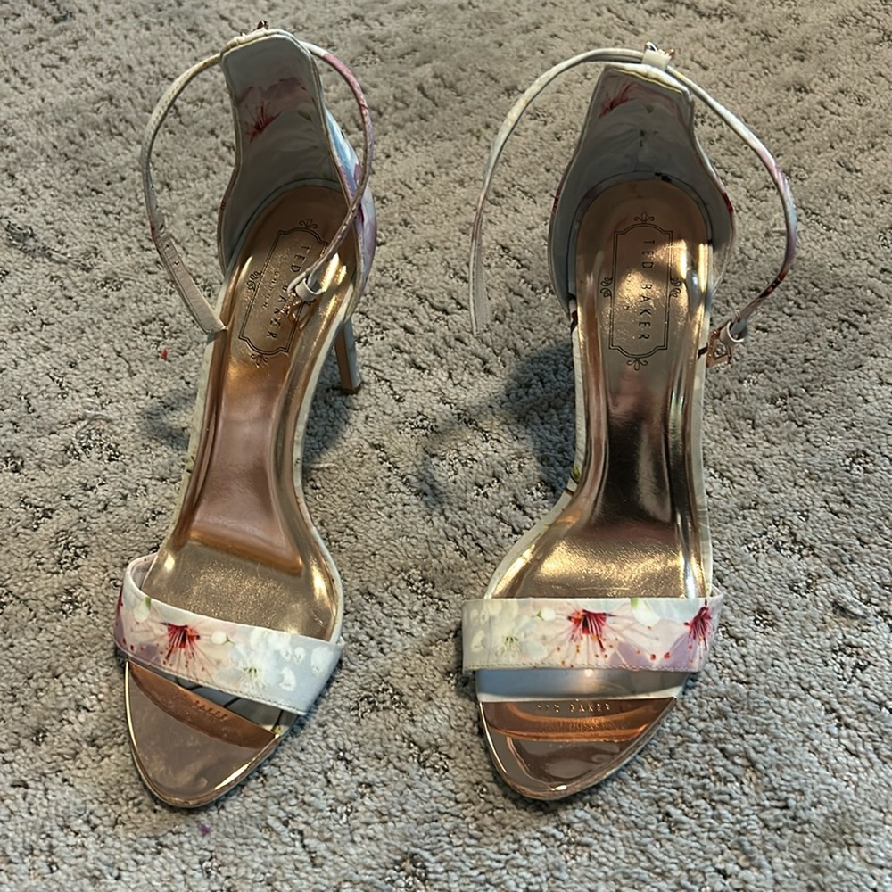 Ted baker floral heeled sandals
